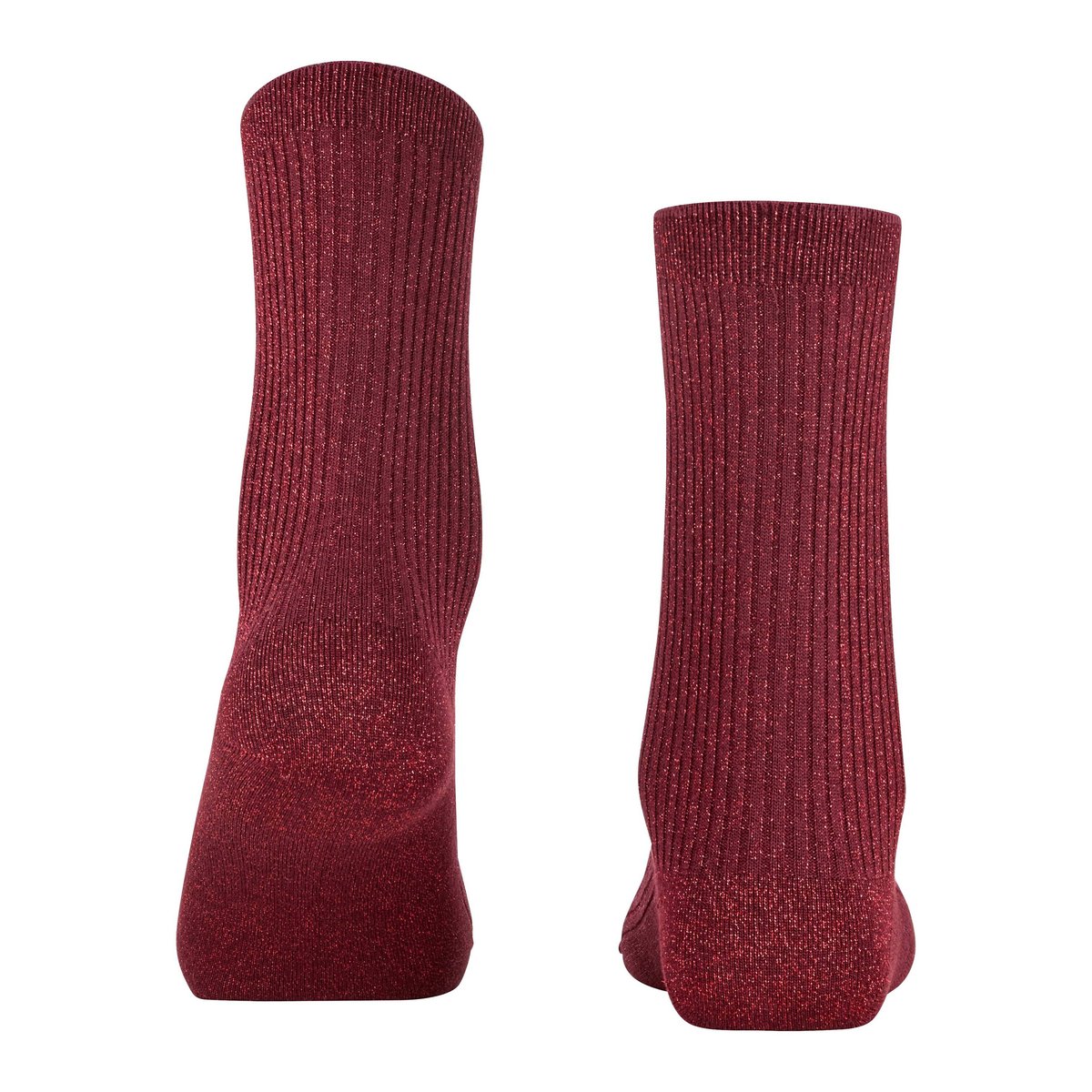 Chaussettes Shiny Rib rouge, FALKE