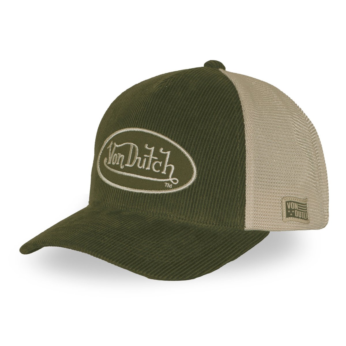 Casquette trucker LOFb vert sapin/beige, VON DUTCH