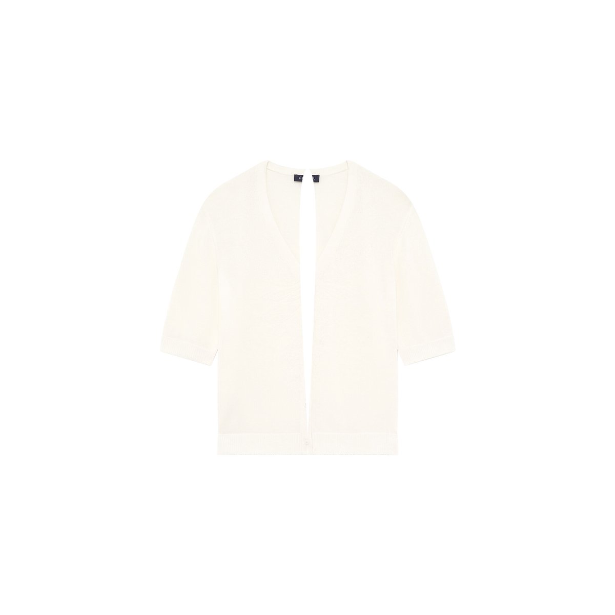 Gilet droit col v MIRELLA blanc, CAROLL