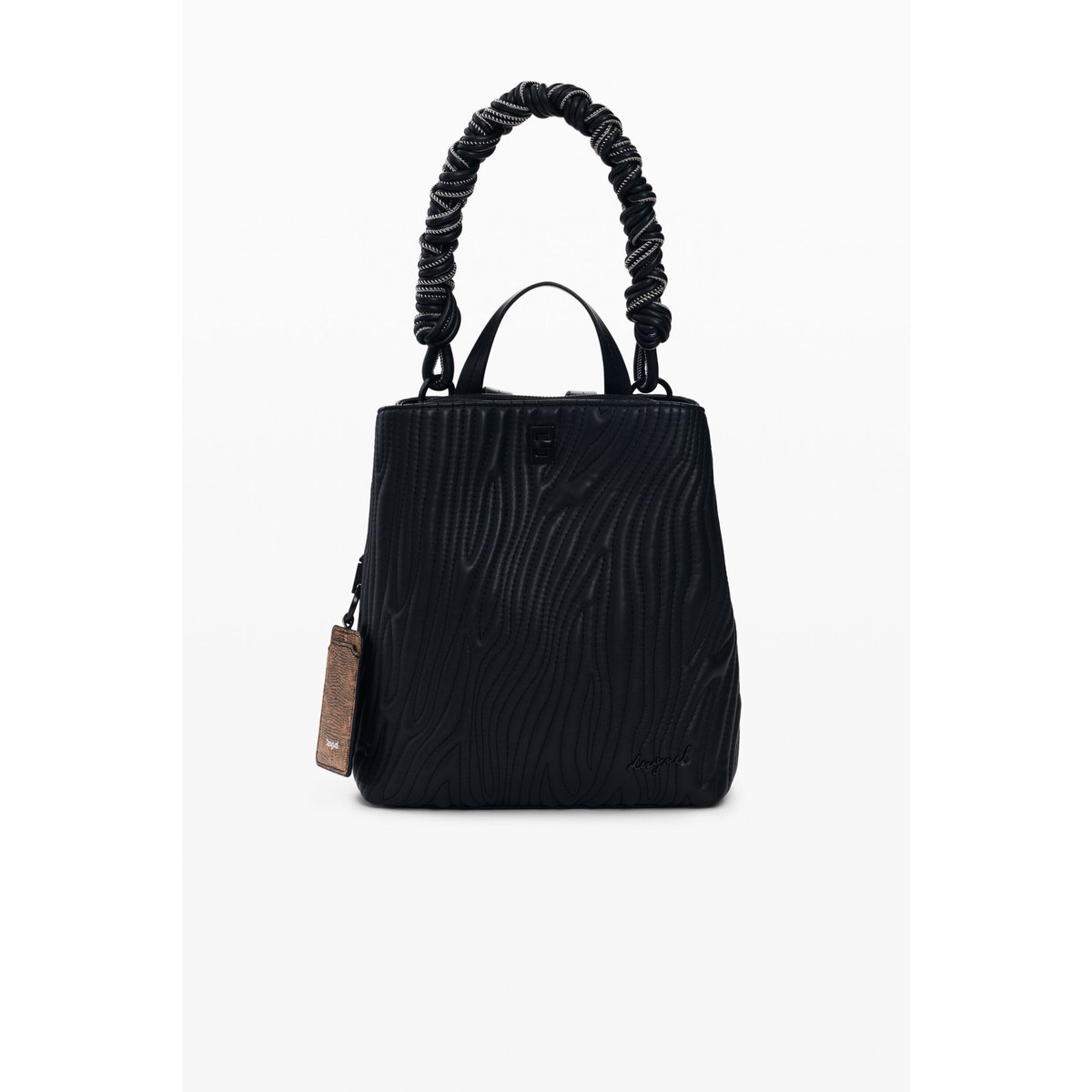 Petit sac à dos à relief noir, DESIGUAL