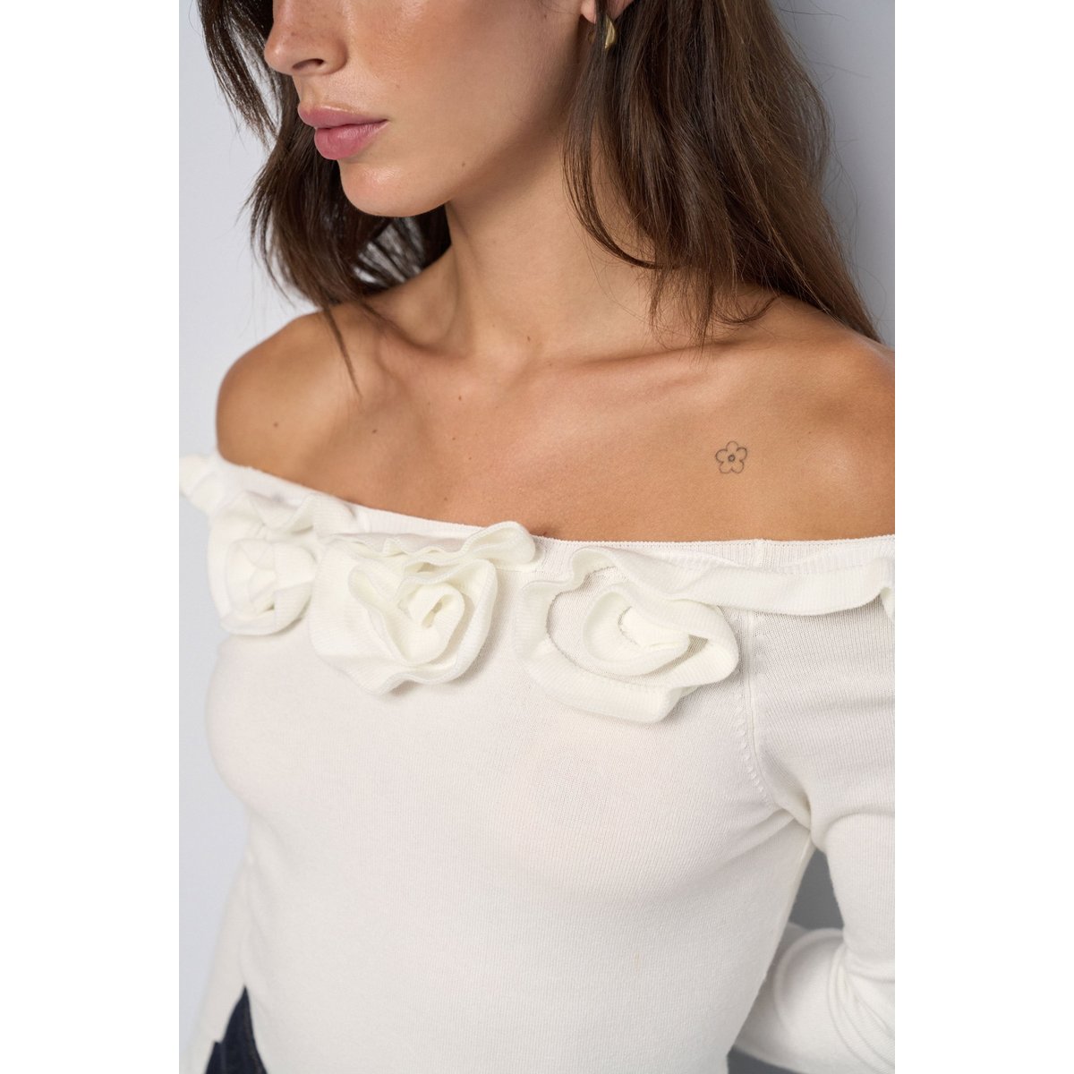 PULL À APPLIQUES FLORALES 3D beige, SALSA JEANS