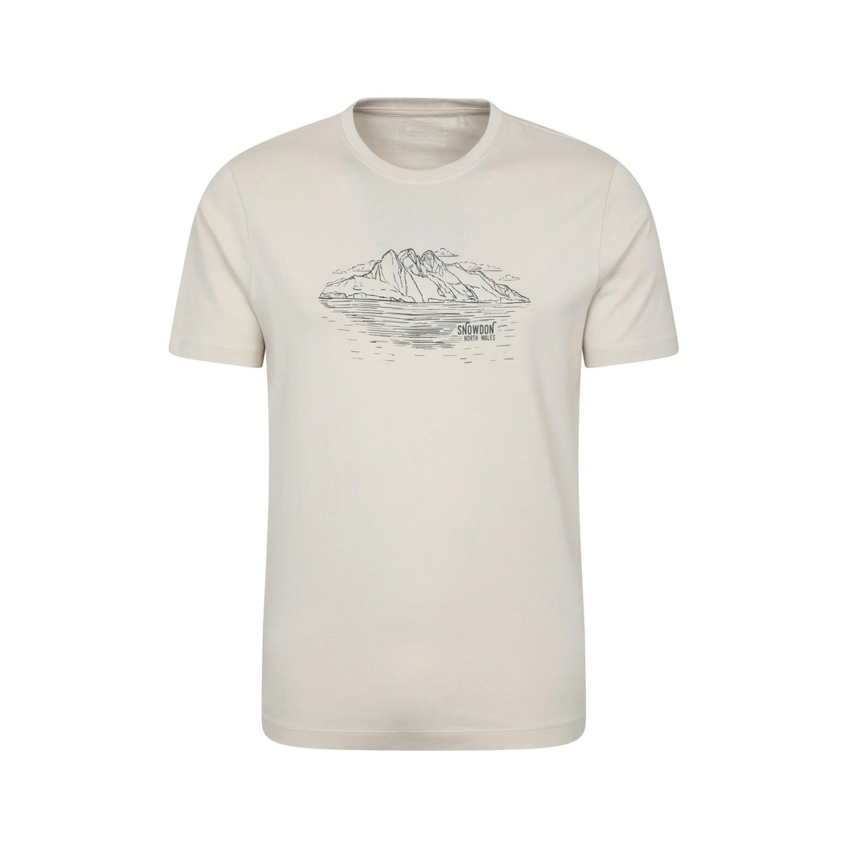 T-shirt manches courtes motif/style montagne SNOWDON blanc cassé, MOUNTAIN WAREHOUSE