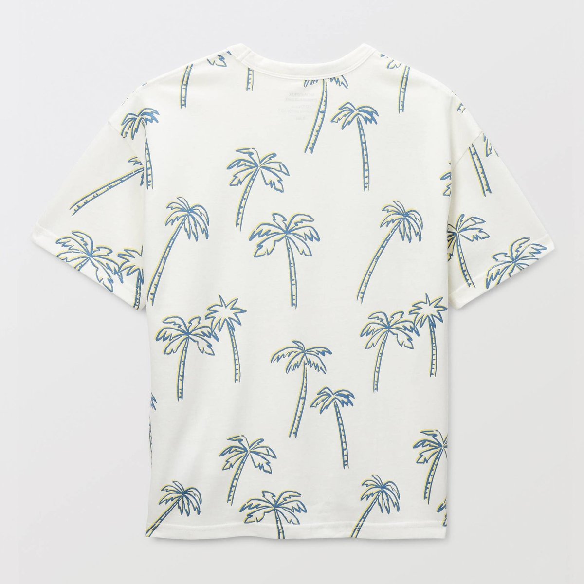 T-shirt manches courtes imprimé en coton BIO GOTS ecru, MONOPRIX