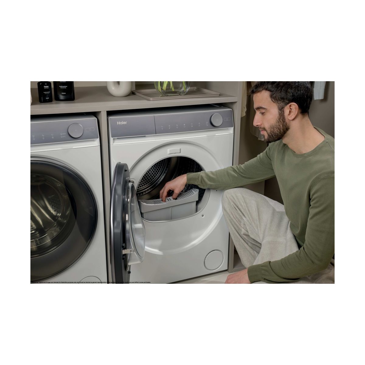Sèche linge pompe à chaleur HD100-C367U1-FR couleur unique, HAIER