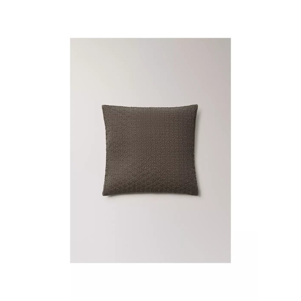 Housse de coussin en coton waffle garment-dyed 50x50 cm café, MANGO HOME