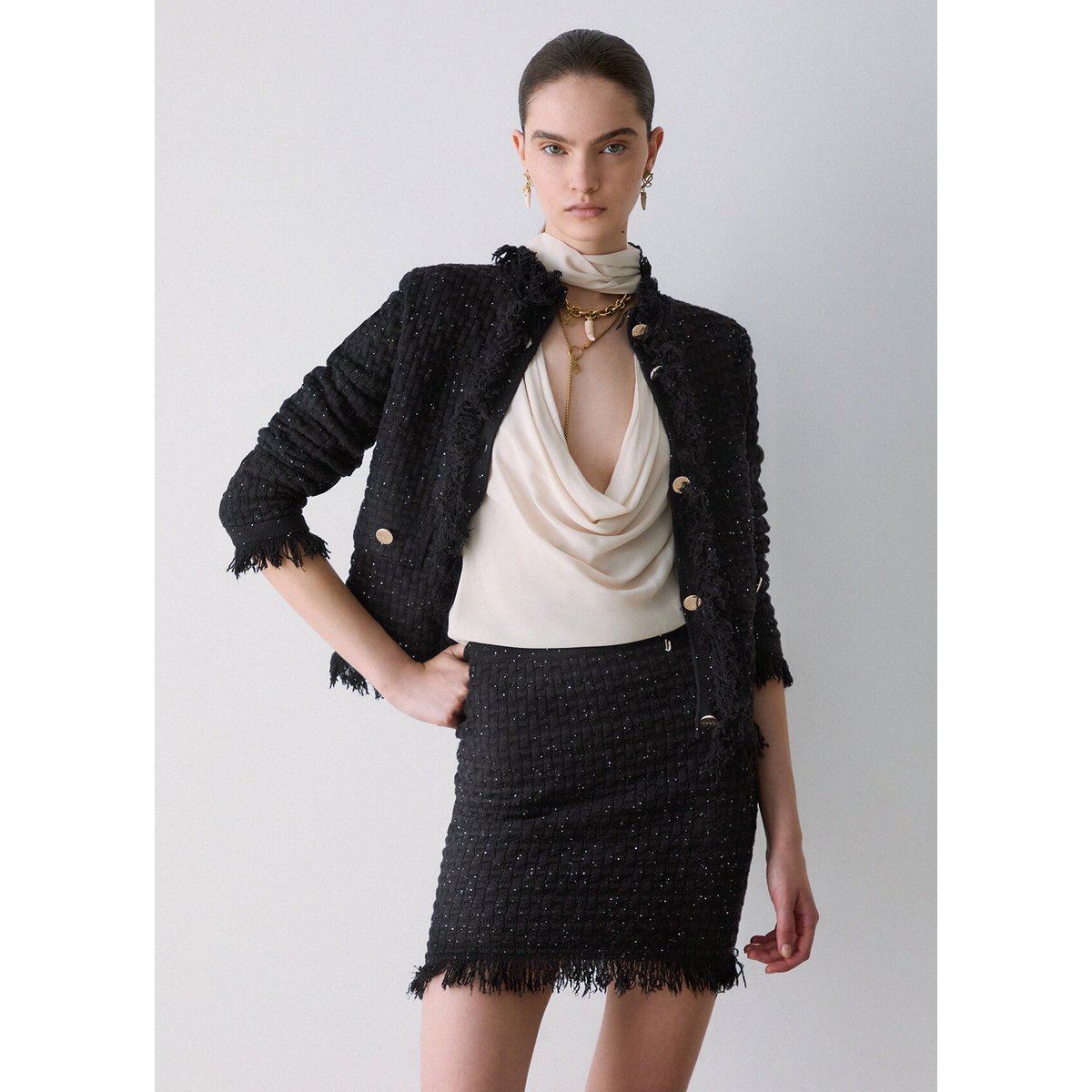 Minijupe en maille noir, LIU JO
