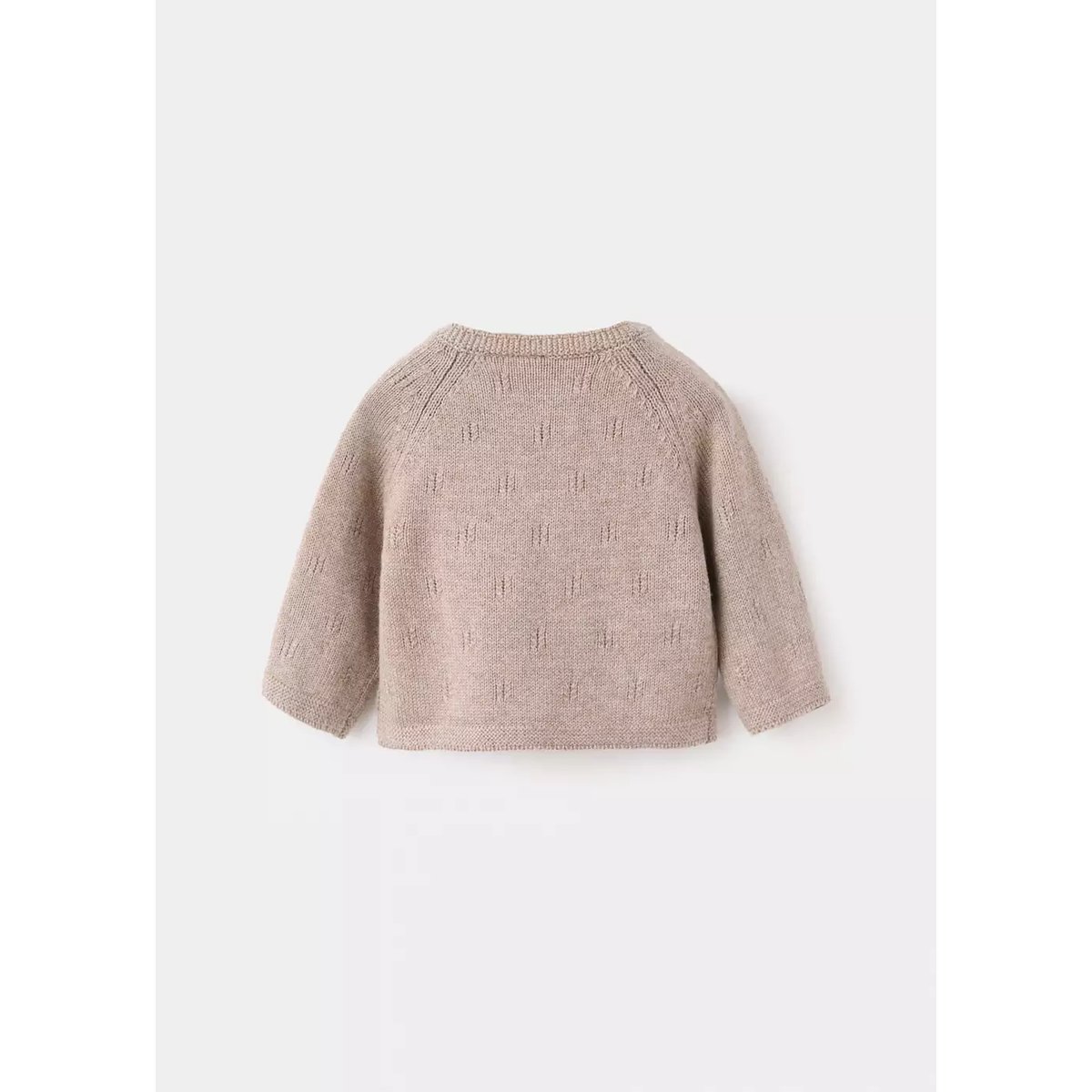 Pull en maille à boutons marron moyen, MANGO BABY