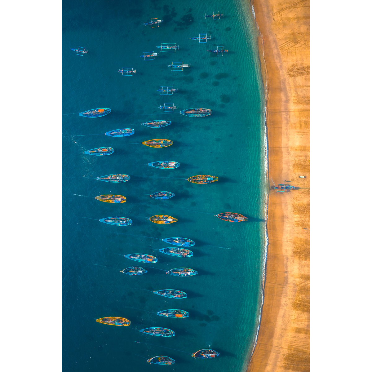 Tableau bateaux de pêche tableau alu dibond, HEXOA