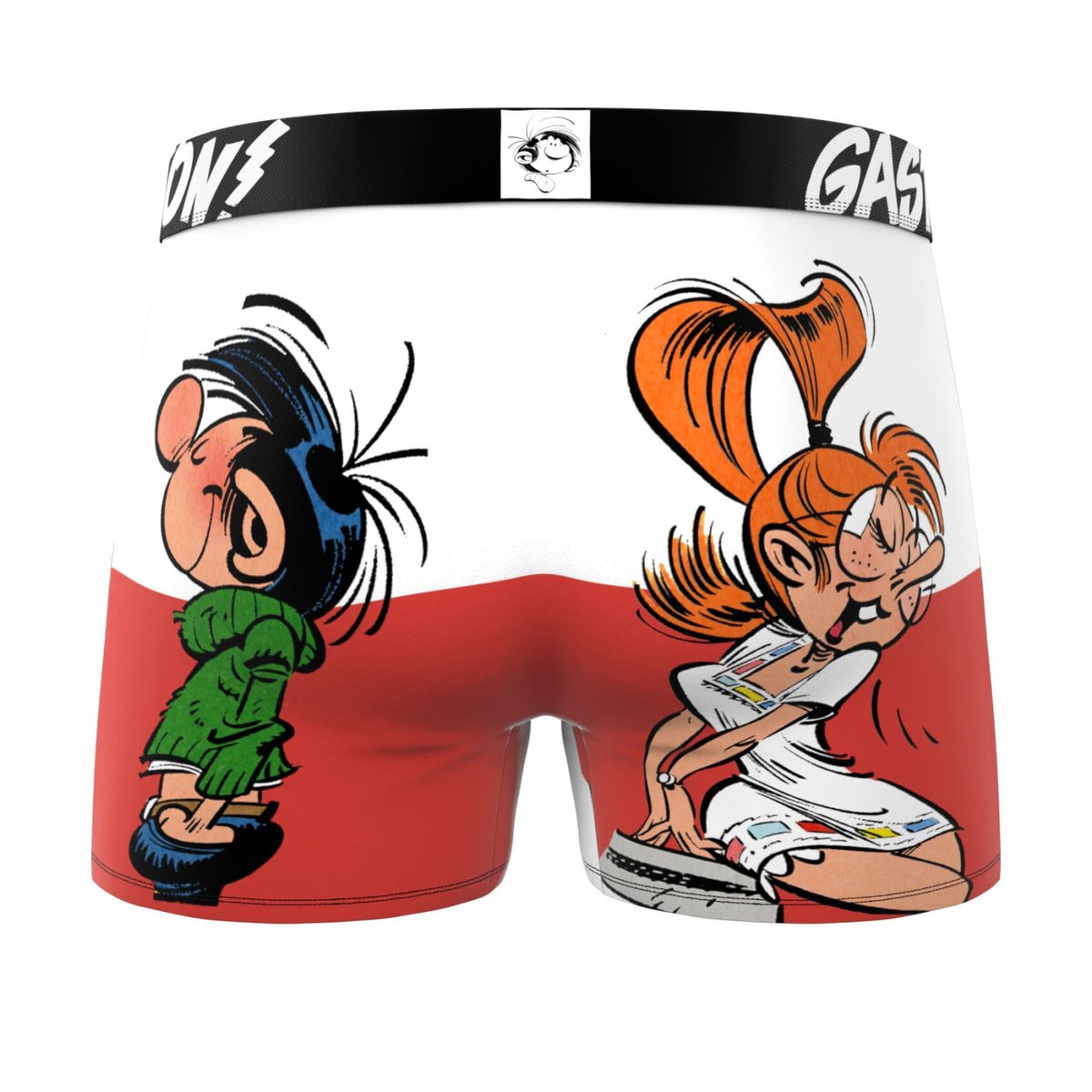 Lot De 3 Boxers Gaston Lagaffe rouge/blanc/jaune/gris/vert/balnc/noir, FREEGUN
