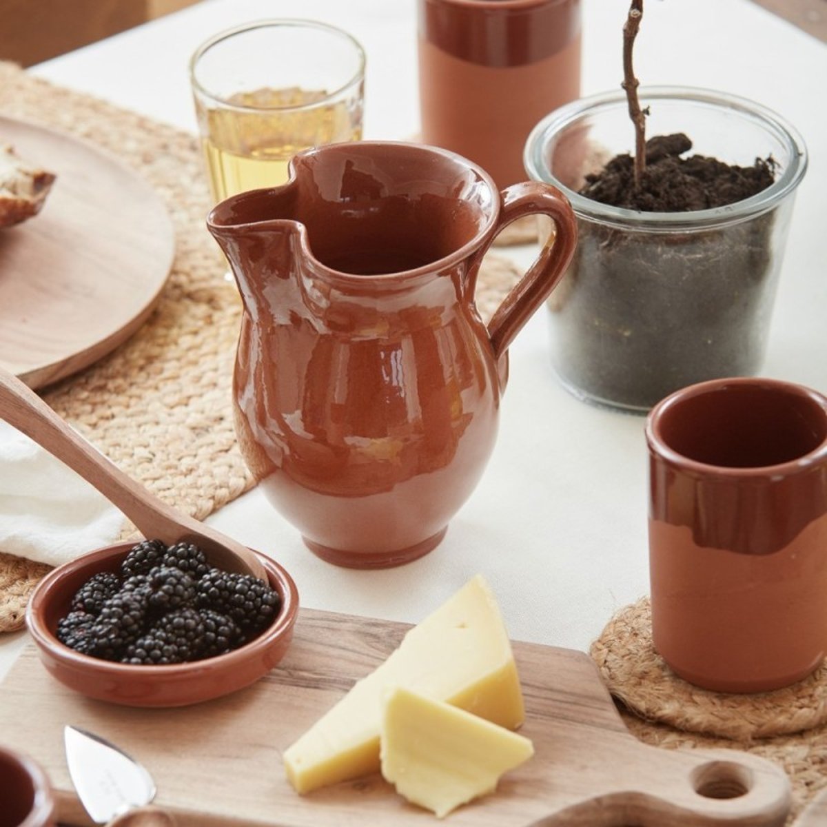 Petite carafe terre cuite terracotta, IB LAURSEN