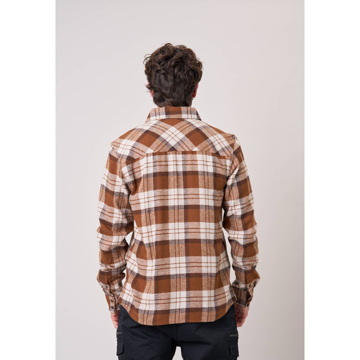 Chemise regular homme à carreaux en 100% coton WARNO wood, DEELUXE