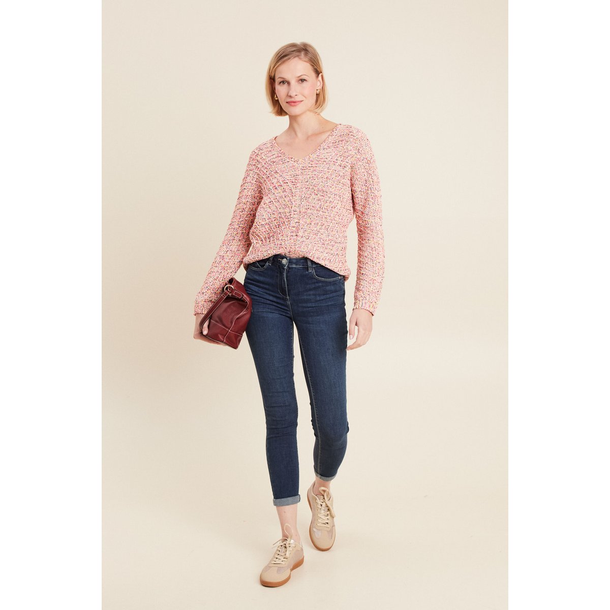 Jeans ajusté taille standard denim brut, BREAL