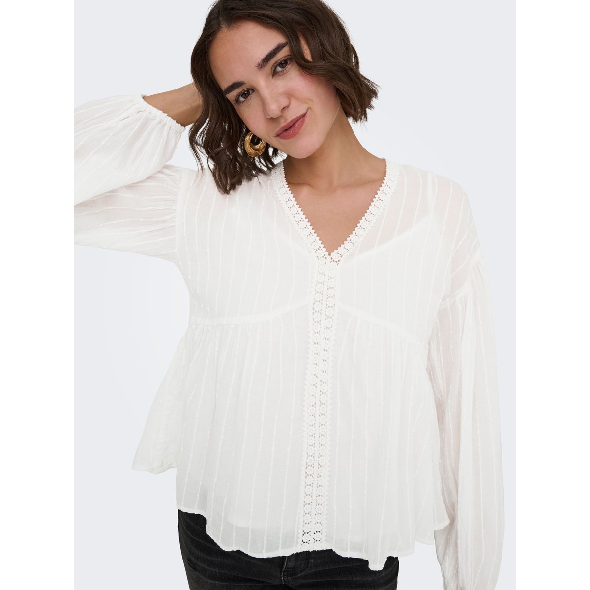 Blouse cloud dancer, ONLY