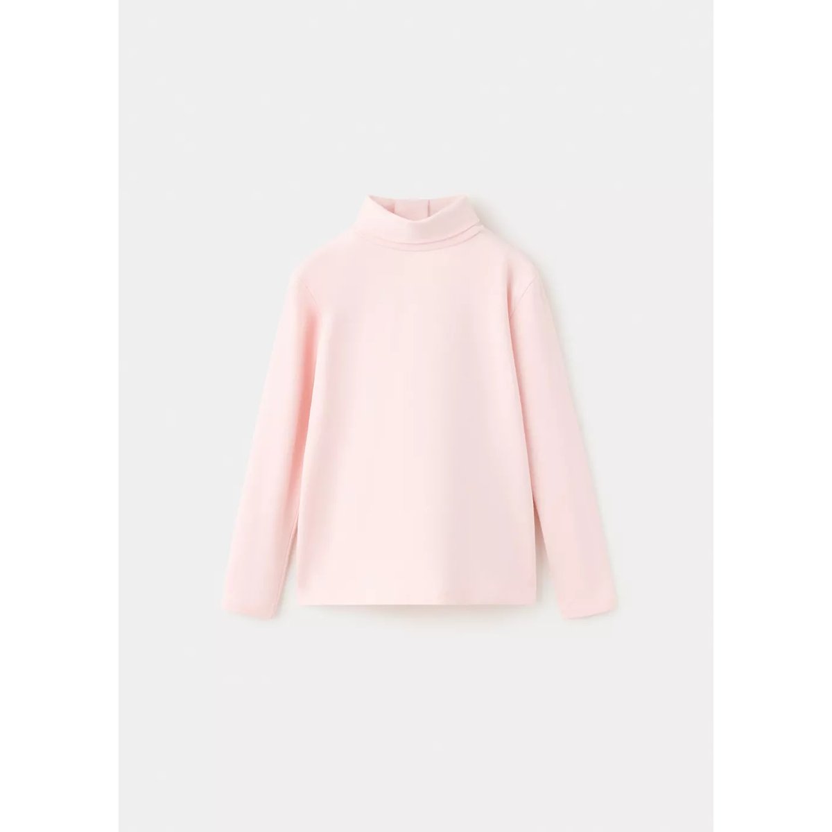 T-shirt en coton à col roulé rose, MANGO BABY