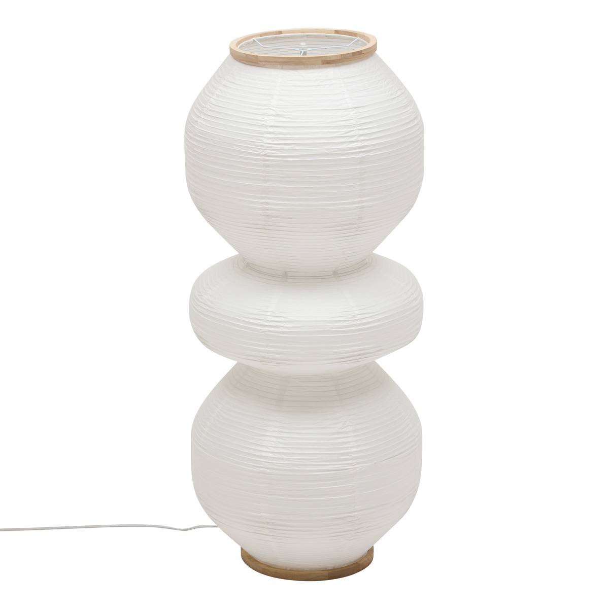 Lampadaire cylindrique en acier NIKA blanc, ATMOSPHERA
