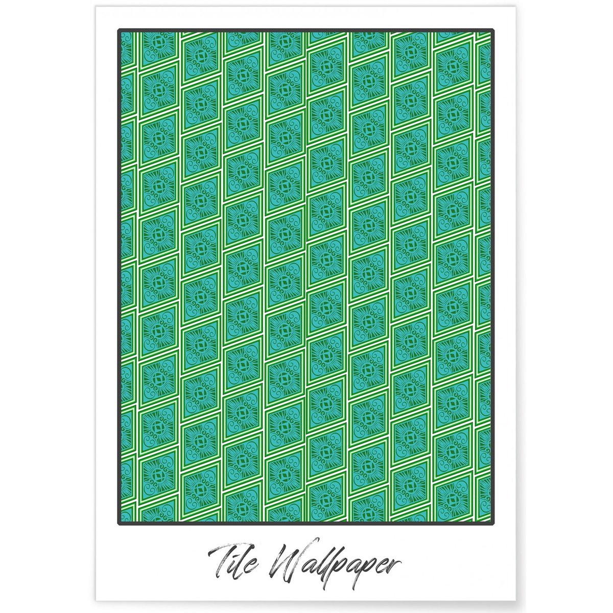 Affiche Tile Wallpaper blanc, L'AFFICHERIE