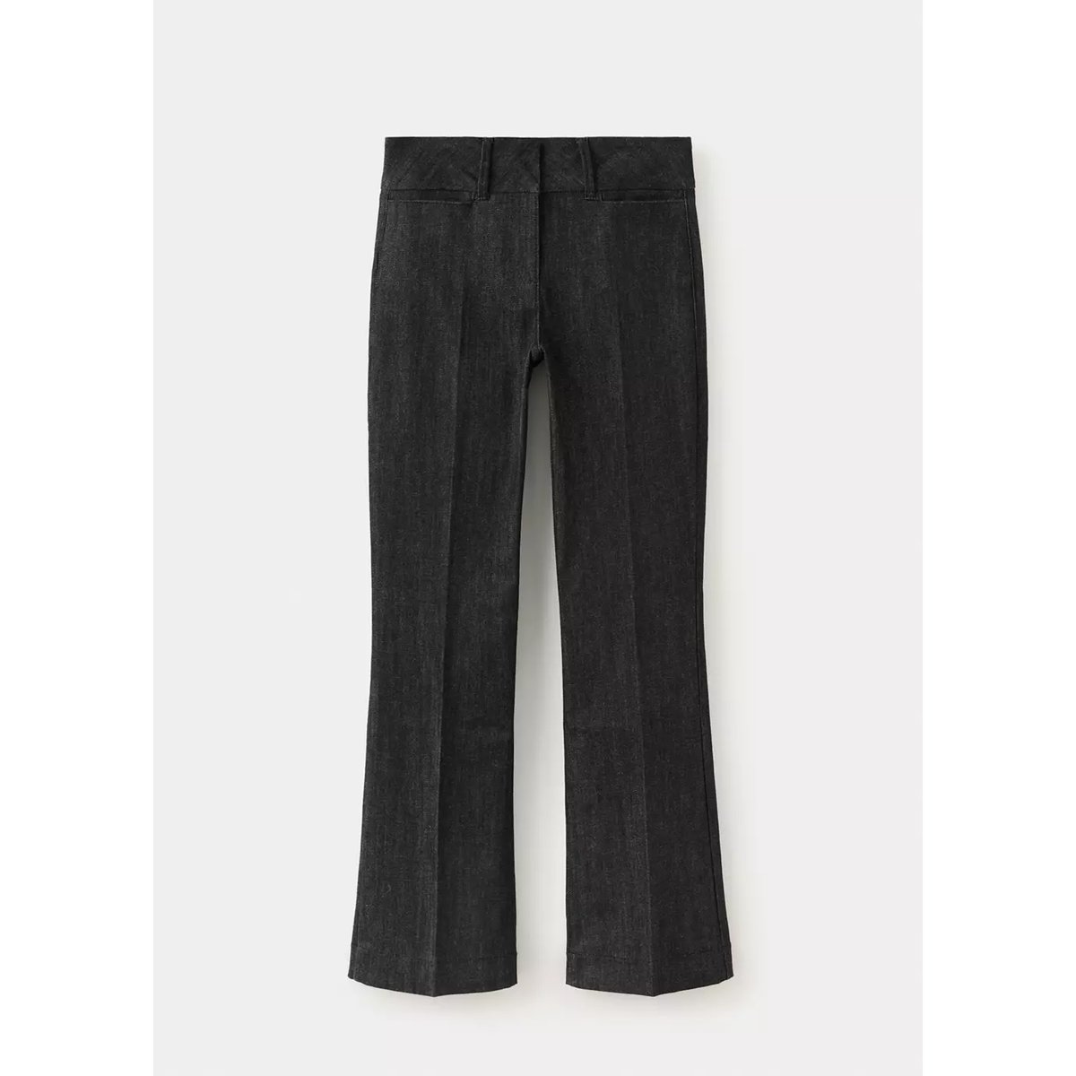 Jean flare taille mi-haute noir, MANGO