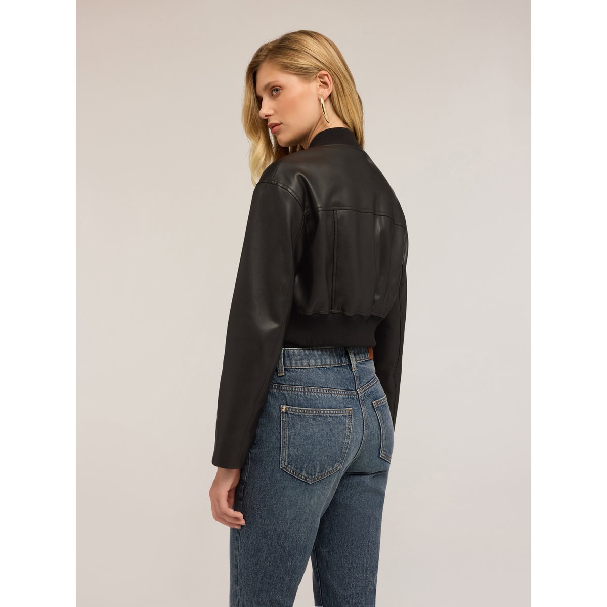 Blouson de motard court noir, MOTIVI