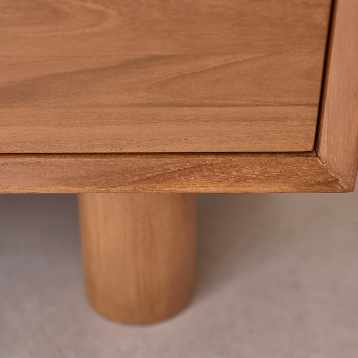 Commode en teck massif 80 cm 3 tiroirs GUSTAVE naturel, BERAH GETAH