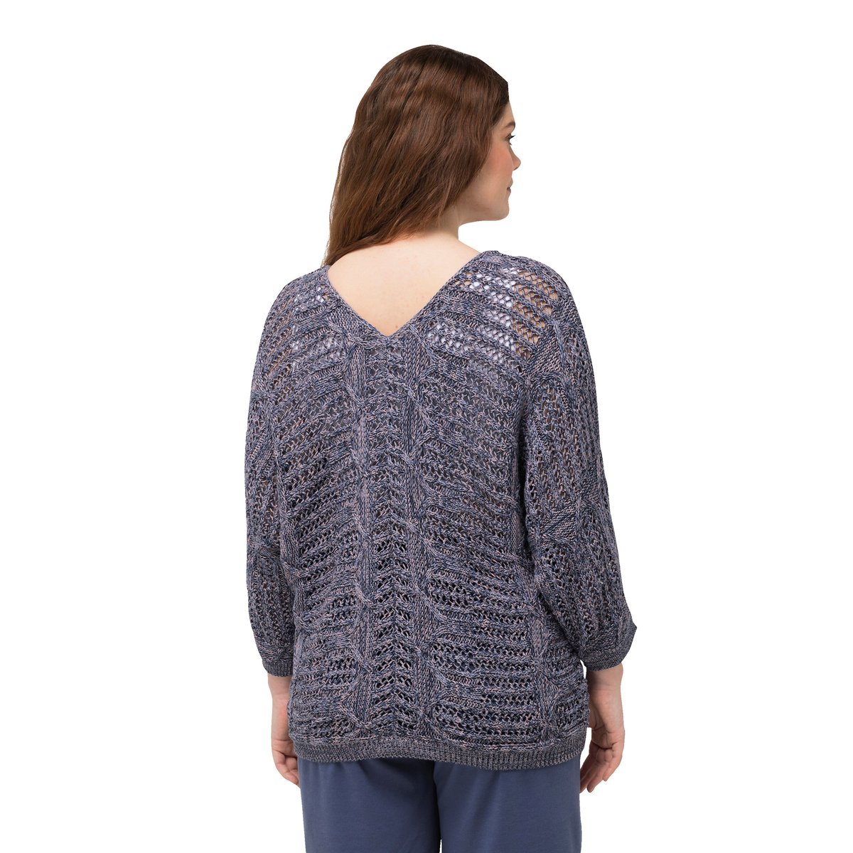 Pull en coton bio bleu encre, ULLA POPKEN