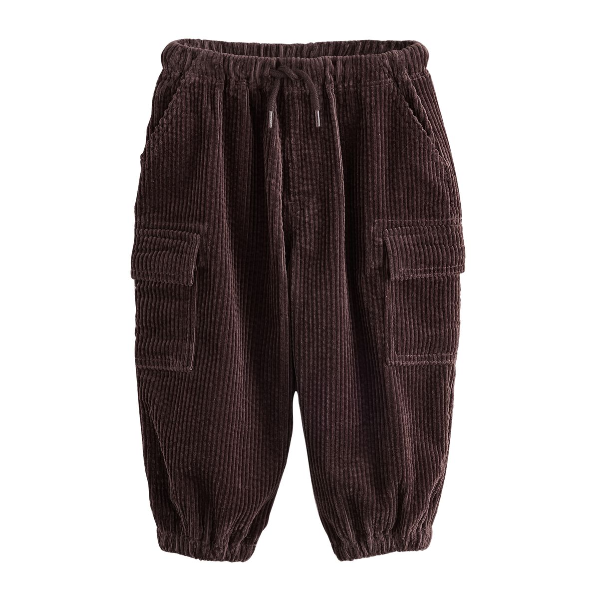 Pantalon cargo en velours côtelé marron, NEXT