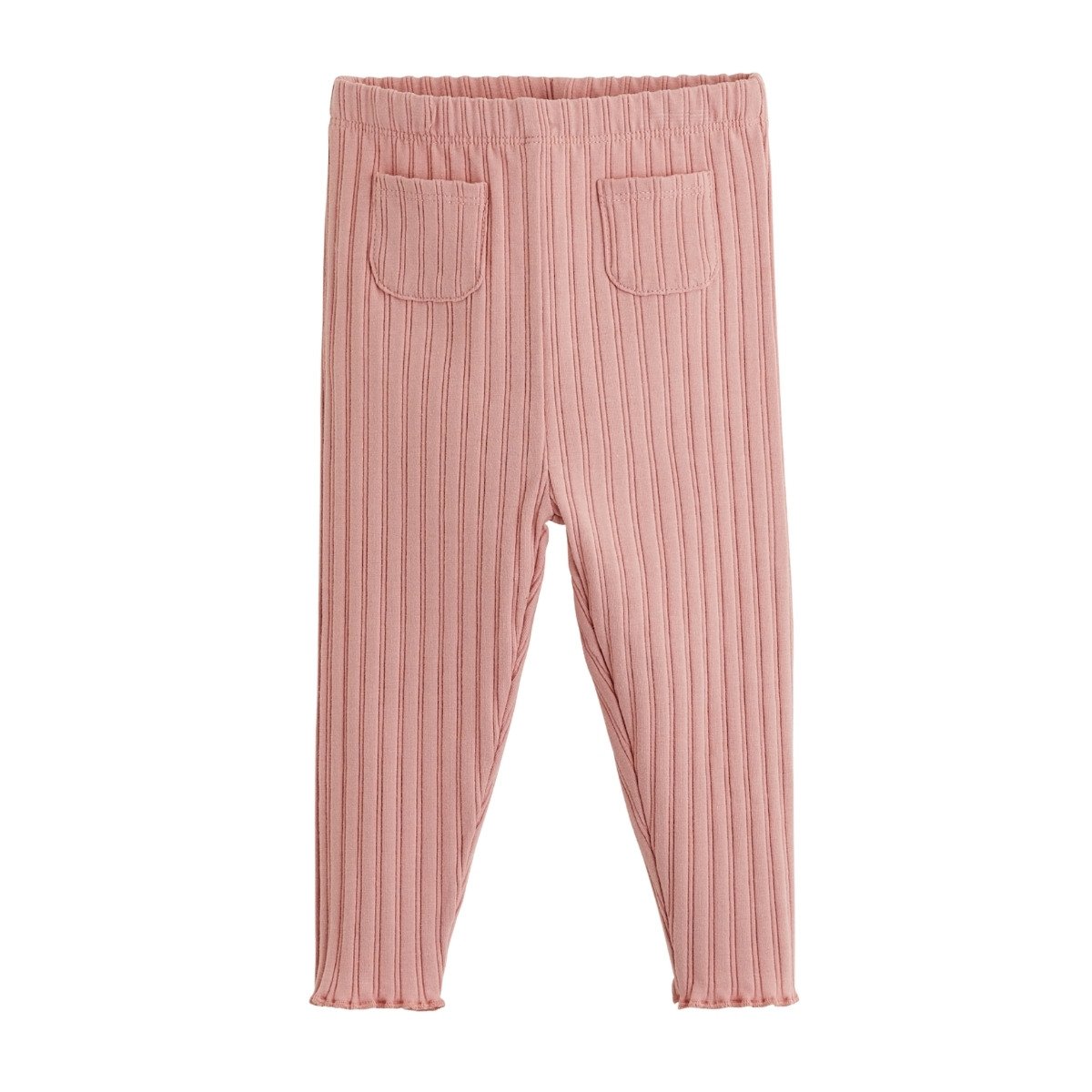 Lot de 2 leggings enfant côtelés Cléo rose, PETIT BEGUIN