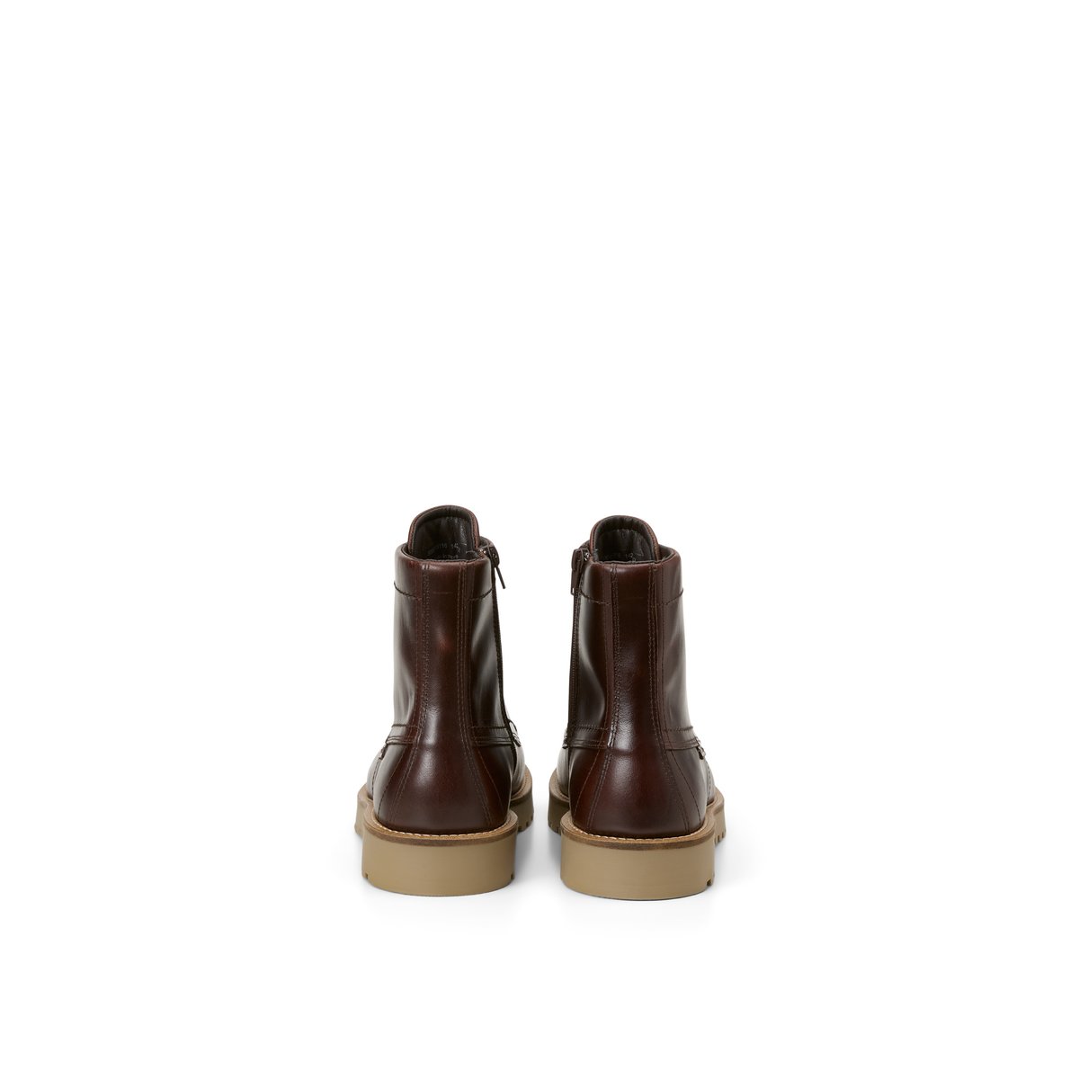 Bottes à lacets, modèle Jack avec fermeture éclair intérieure marron foncé, MARC O'POLO