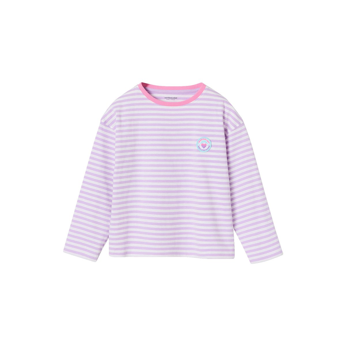 T-shirt manches longues violet, VERTBAUDET