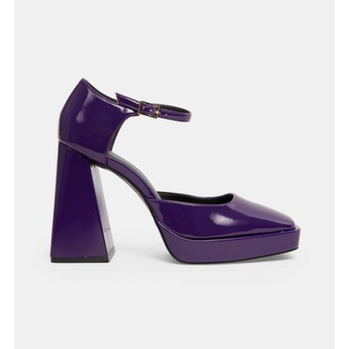 Babies À Talons Flare Gladys Plateforme Bout Carré violet, STUDIO CELESTE