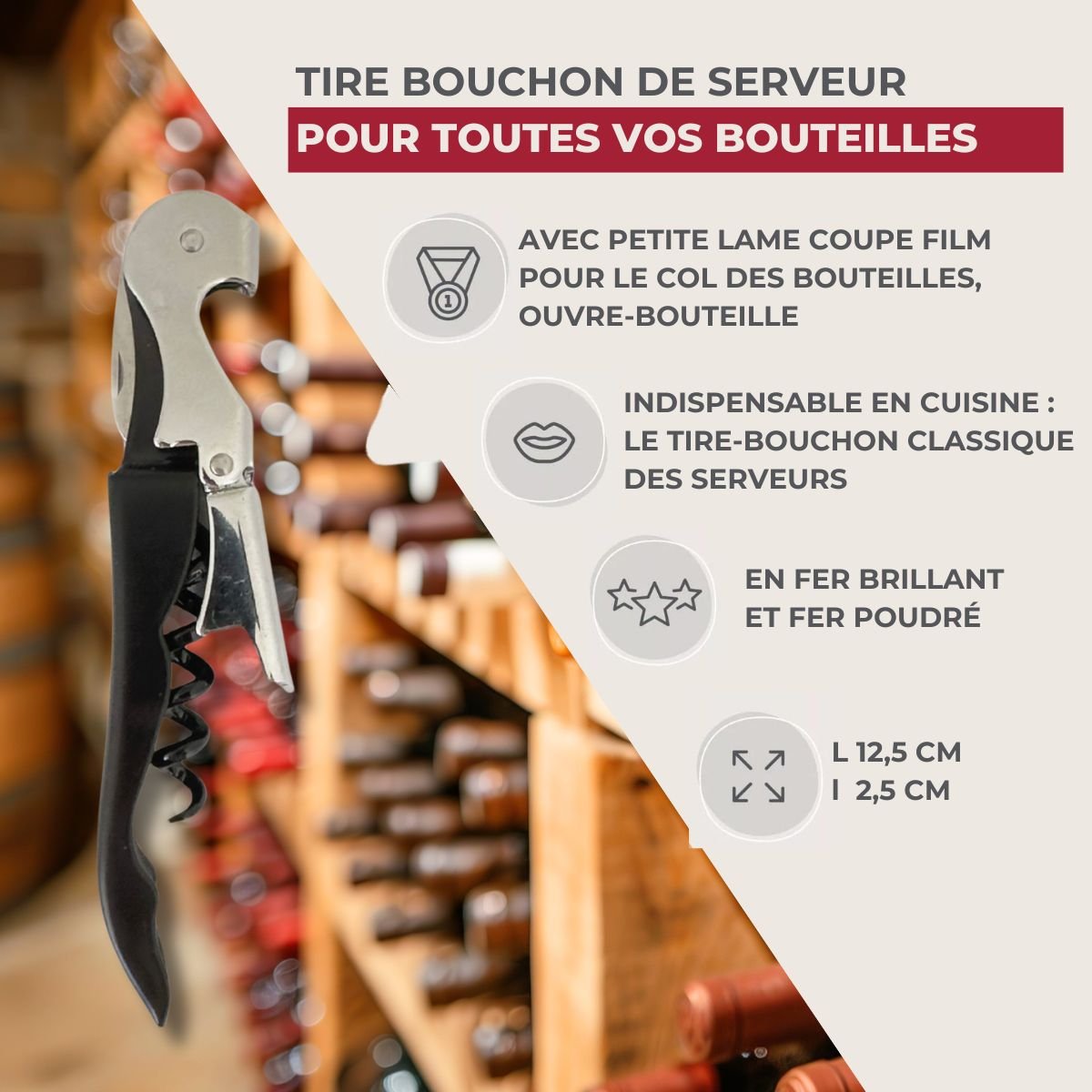Tire-bouchon limonadier BAR CONCEPT gris,noir, FACKELMANN