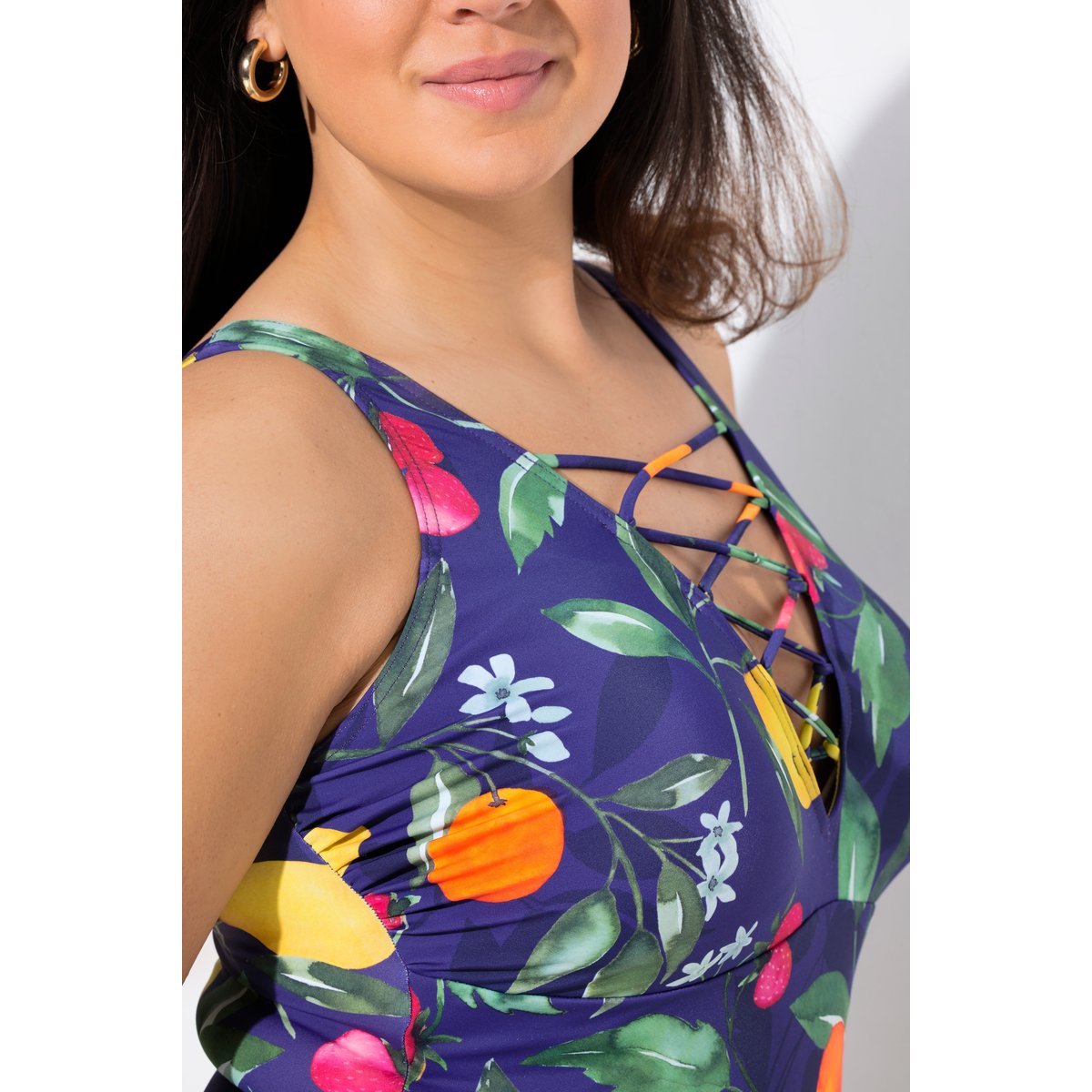 Maillot de bain, motif fruits bleu nuit, ULLA POPKEN