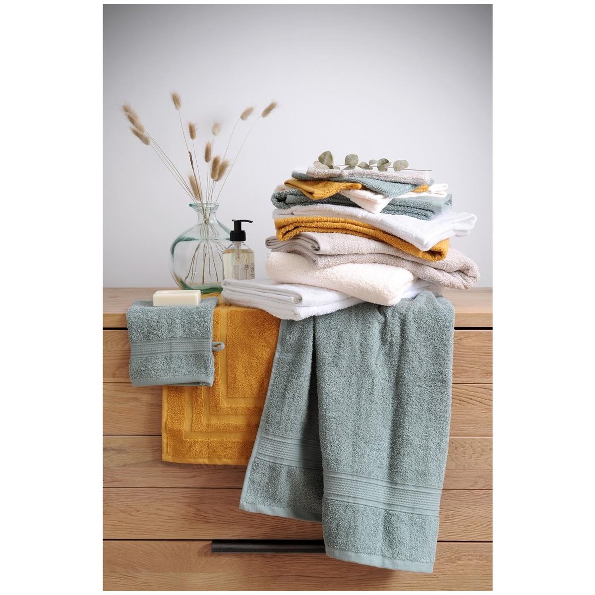 Lot de 2 gants de toilette Laguna orange, EDEN