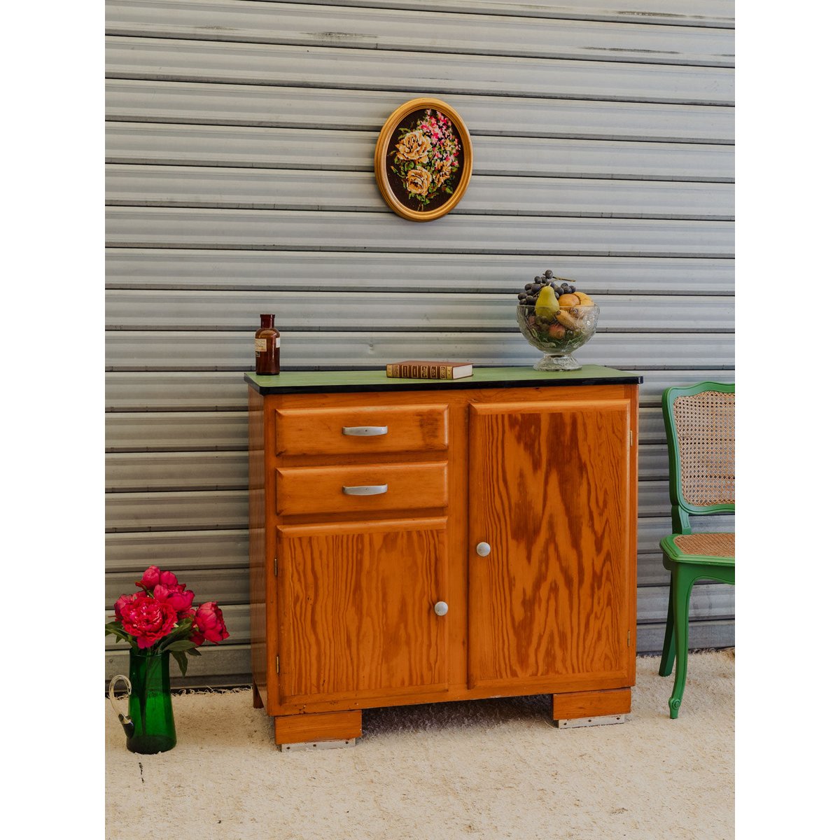 Buffet mado en bois Gilbert N°1910 - Bon état bois foncé, DEBONGOUT