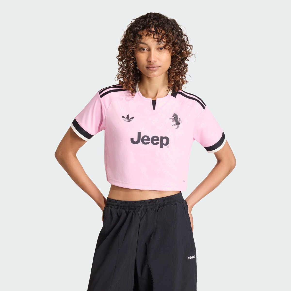 Maillot Cropped Extérieur Juventus 26/27 Maillot Cropped Extérieur Juventus 26/27 true pink / black, adidas Performance