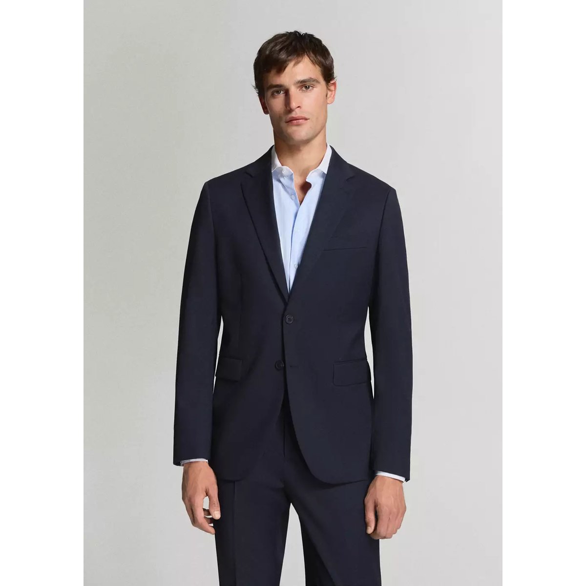 Veste costume Turin 100 % laine vierge bleu marine, MANGO MAN