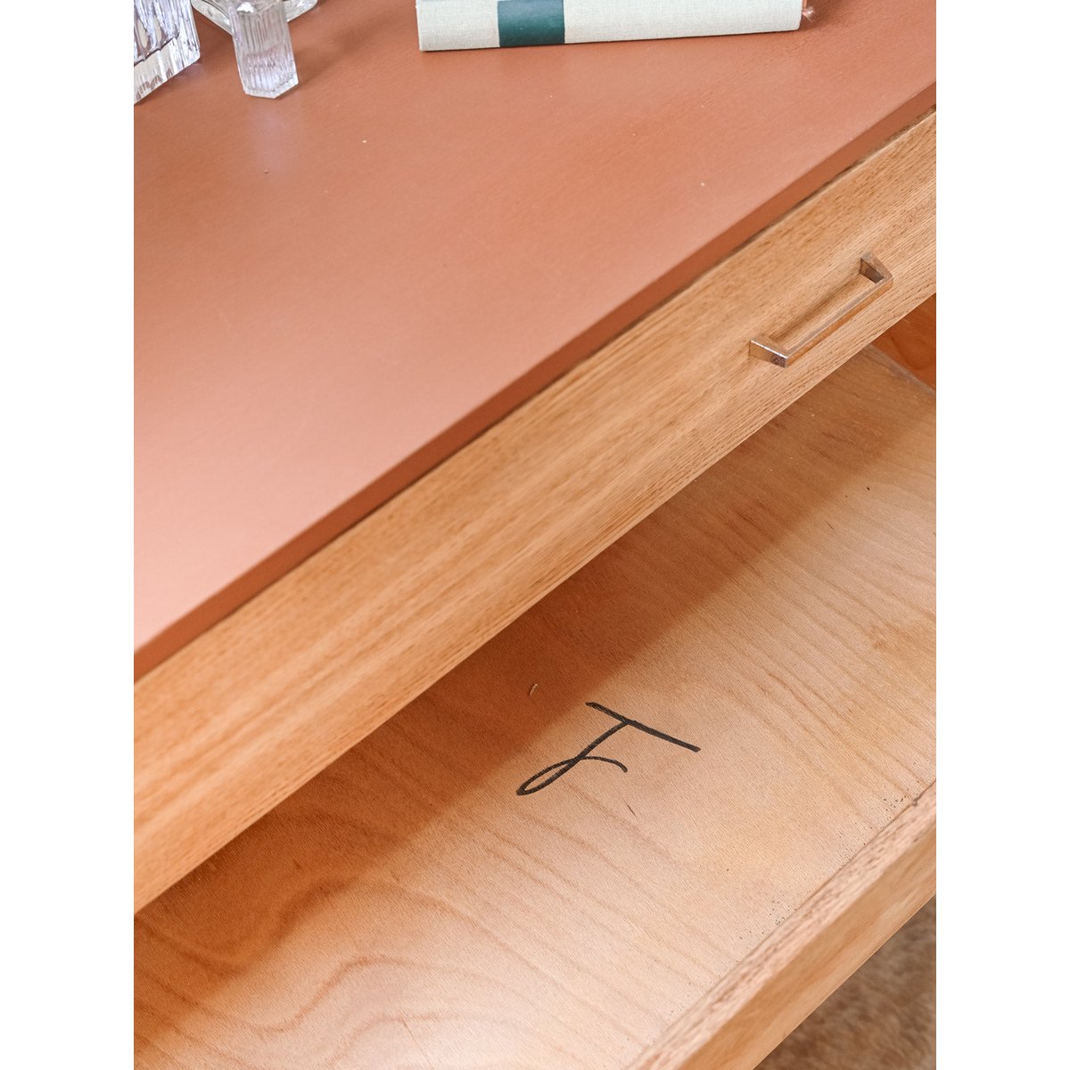 Commode scandinave en bois Olga N°1085 - Bon état bois clair, DEBONGOUT