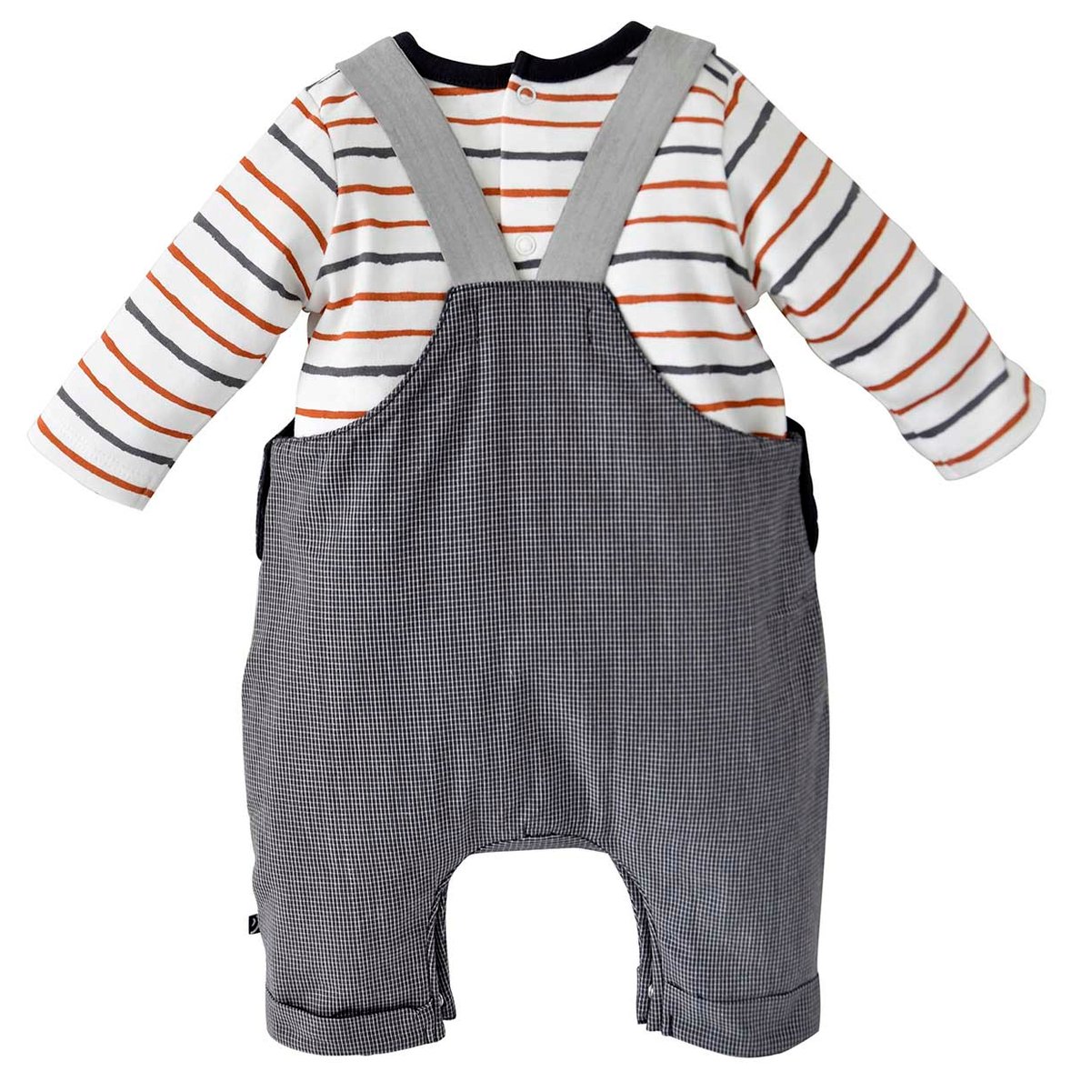 Ensemble salopette boris gris, SUCRE D'ORGE