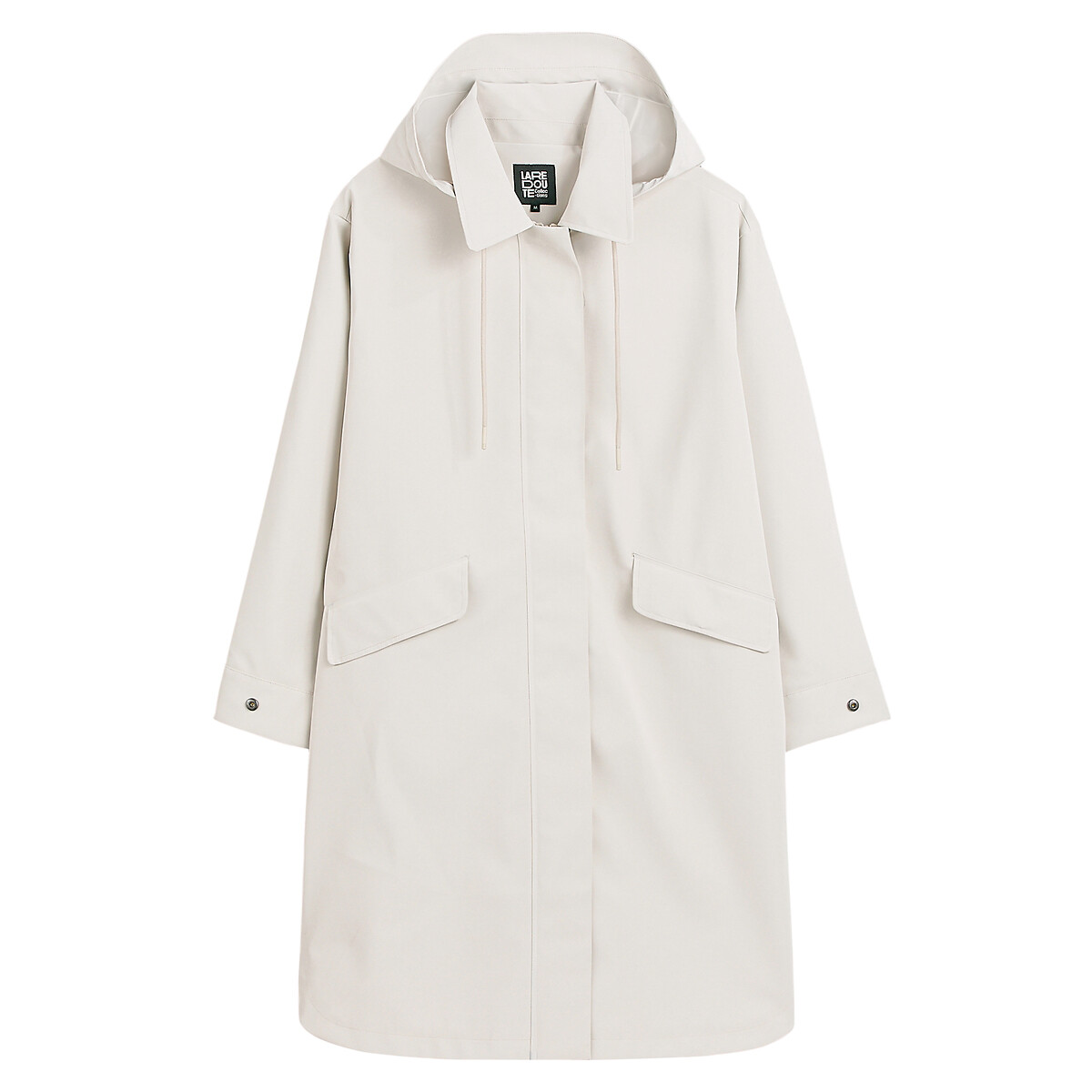 Oversized-Regenmantel mit Kapuze, Signature PRISCA elfenbein, LA REDOUTE COLLECTIONS