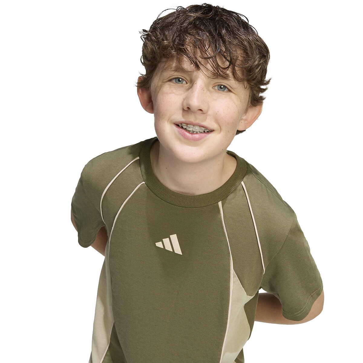 T-shirt manches courtes 7/8-15/16 ans kaki, ADIDAS SPORTSWEAR