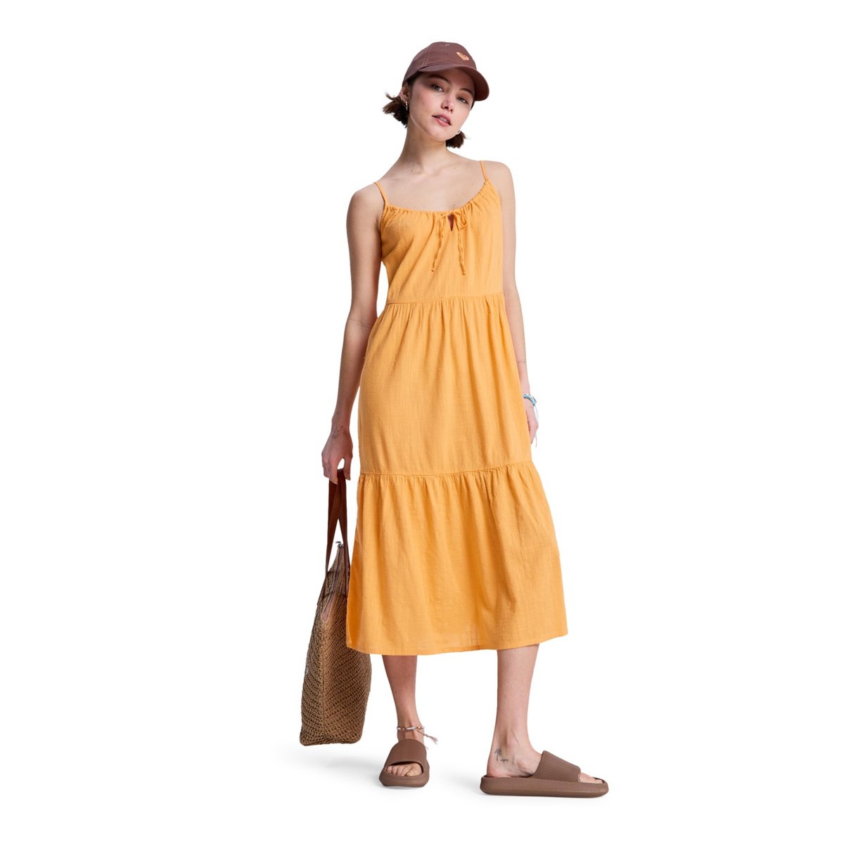 Robe trapèze DOWN THE LINE. orange papaya, ROXY