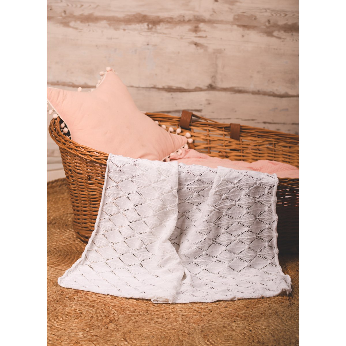 Couverture "Plume" en coton blanc, LA MANUFACTURE DE LAYETTE