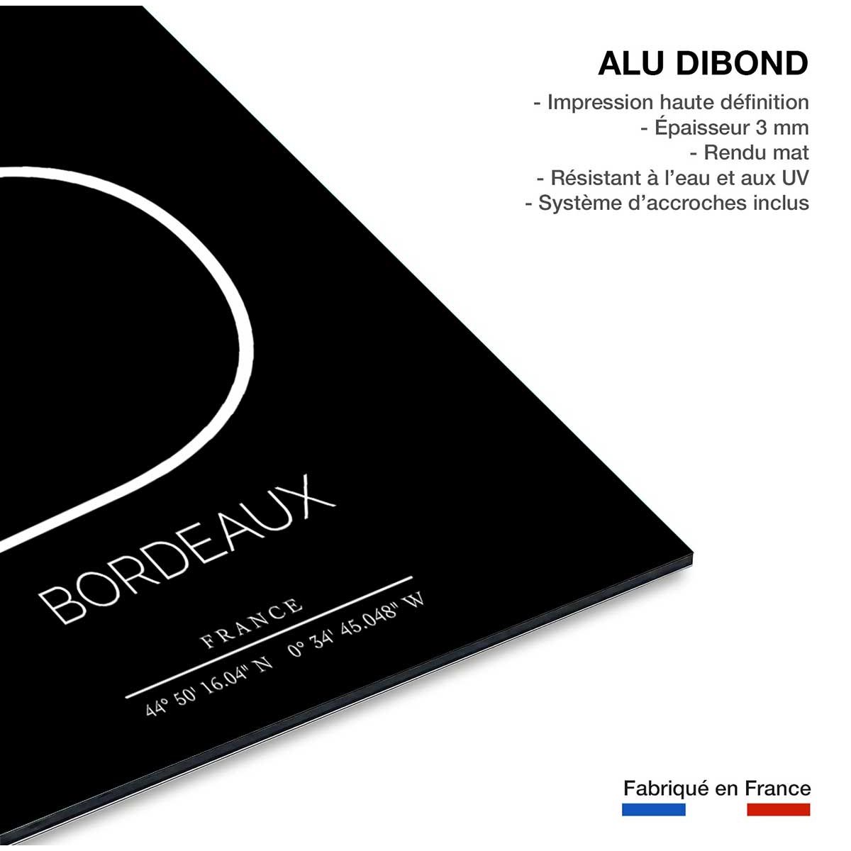 Tableau Bordeaux tableau alu dibond, HEXOA