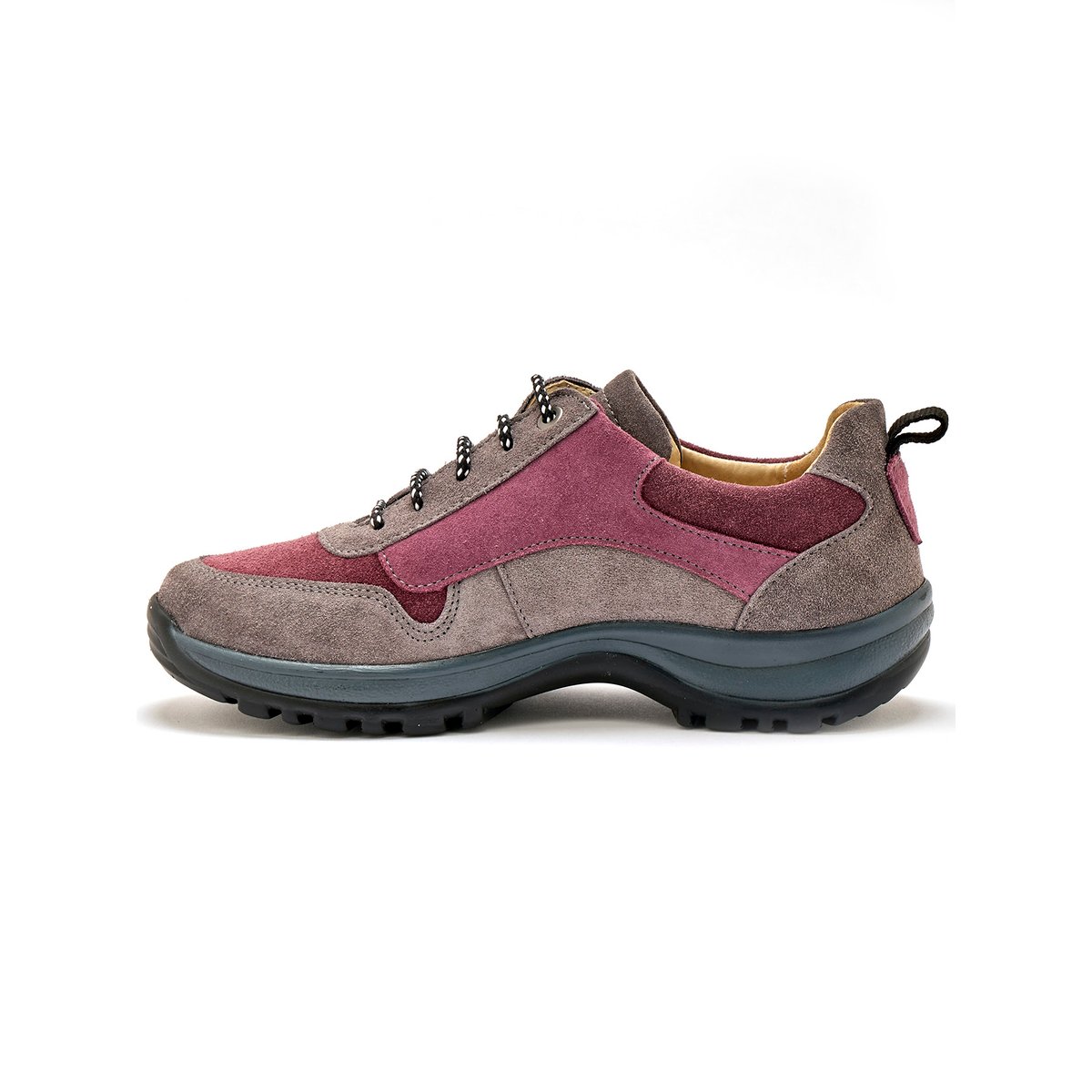 Chaussures de randonnée lacés et zippés gris, PEDICONFORT