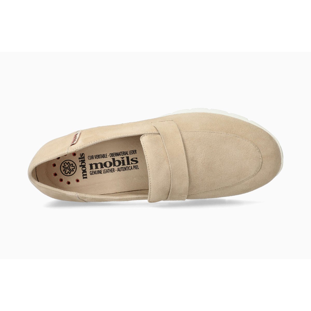 Mocassins en cuir DIXIE beige 514, MEPHISTO