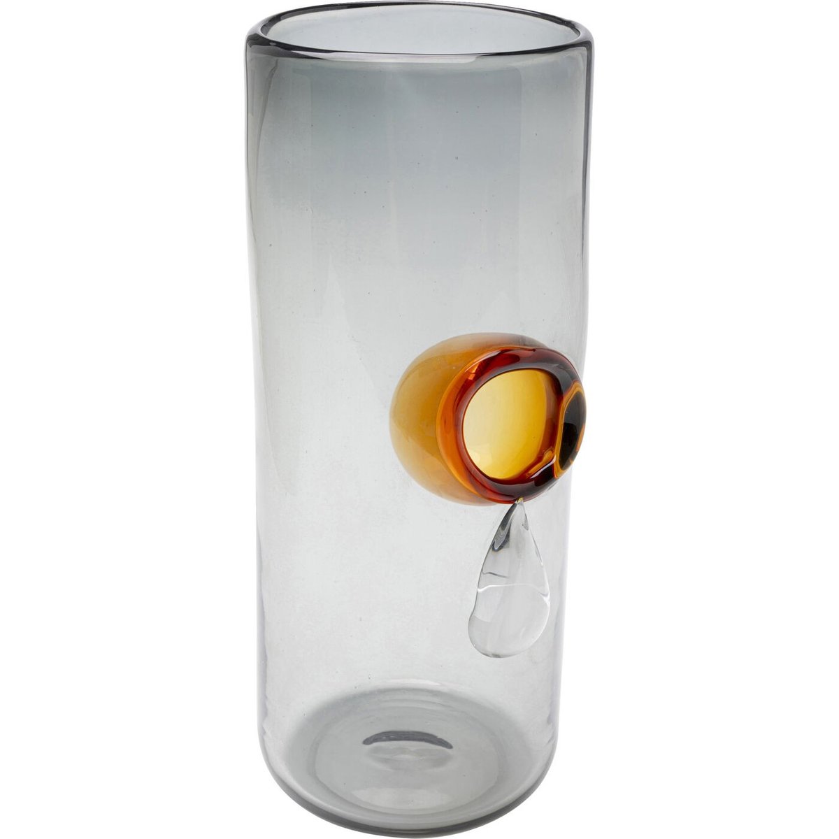 Vase en verre 38cm, DRIP gris, KARE DESIGN
