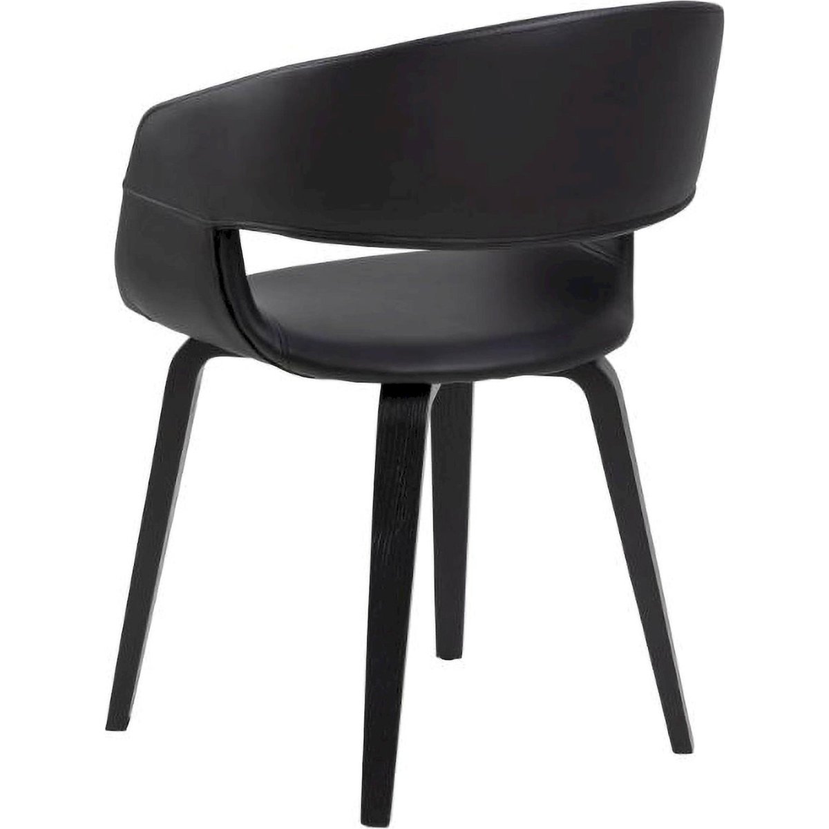 Chaise avec accoudoirs DROKAN noir, RECOLLECTION