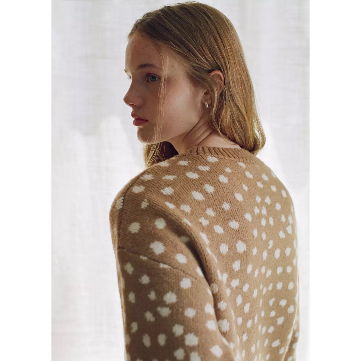 Pull-over en imprimé animal marron moyen, MANGO TEEN