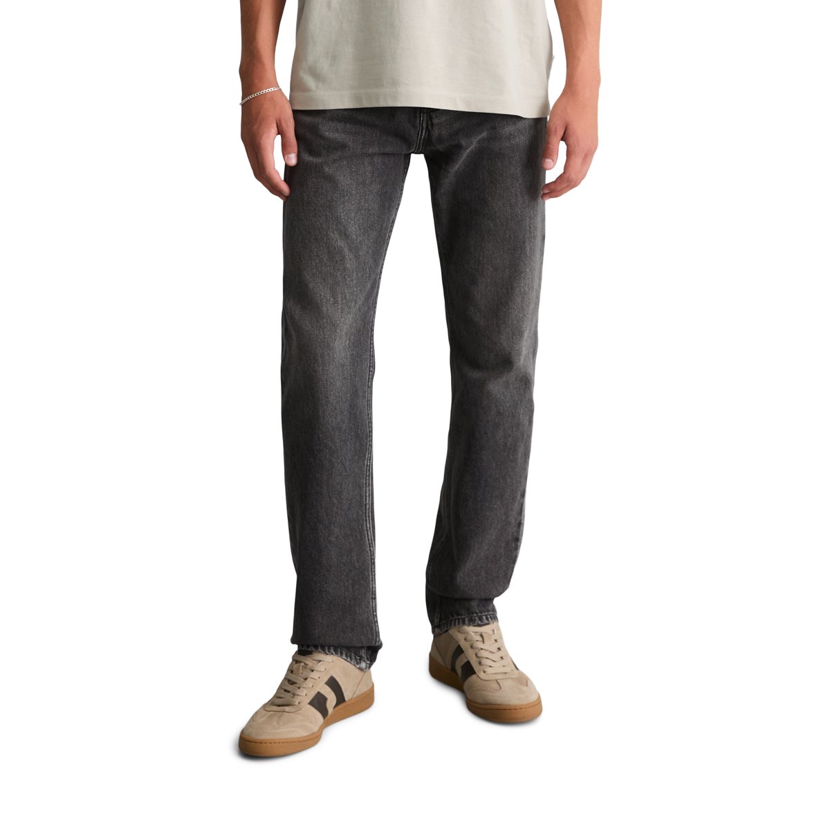 Jeans modèle Sverre droit en pur coton bio gris, MARC O’POLO DENIM