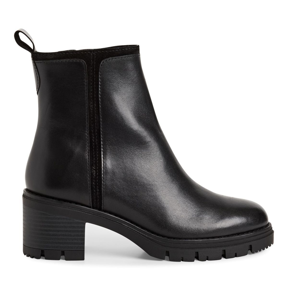Bottine en cuir noir, MARCO TOZZI