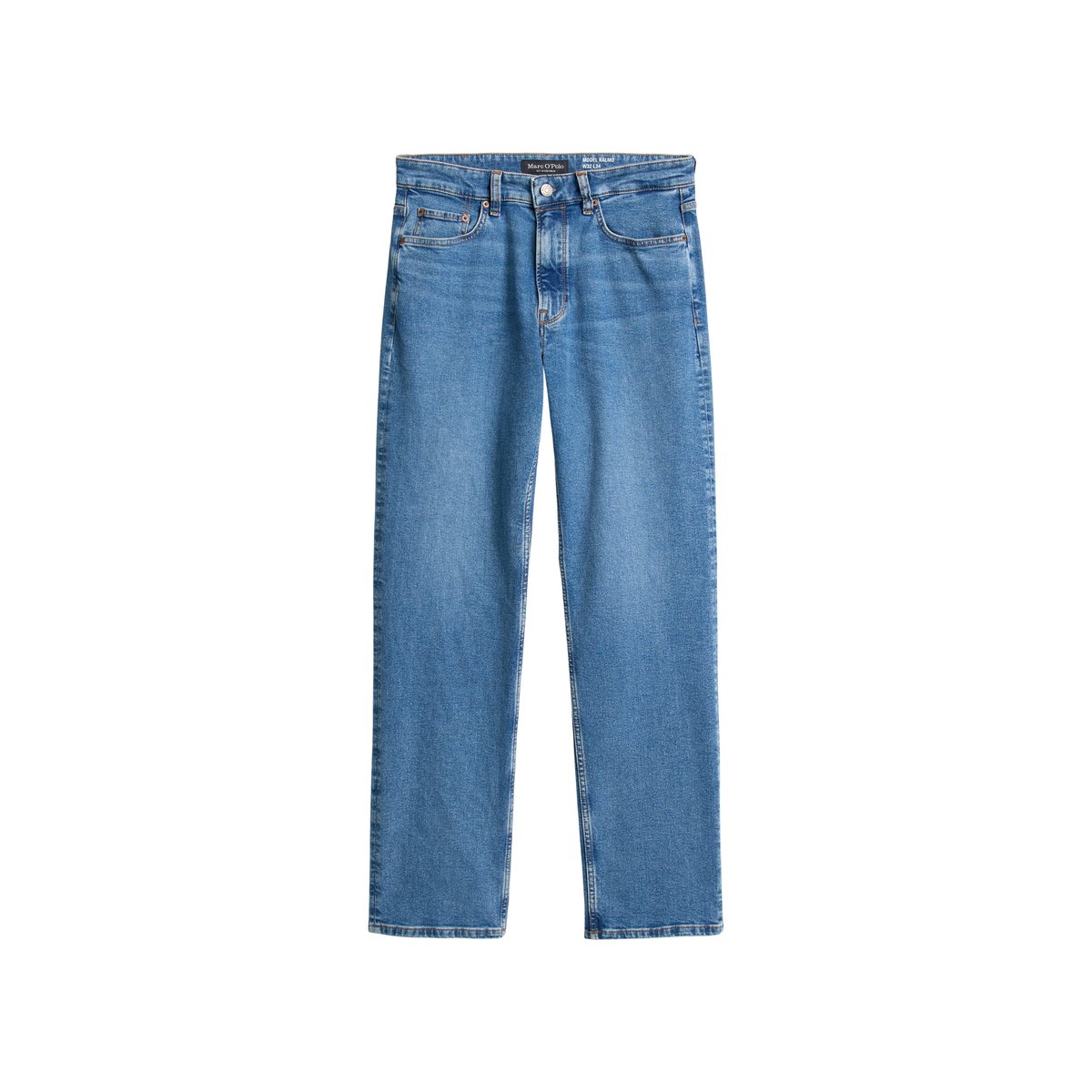 Jeans modèle Kalmo droit en coton bio mélangé bleu moyen, MARC O'POLO